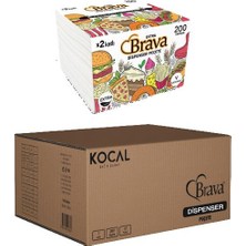 Koçal V Katlama Masaüstü Tek Çek Çek Kağıt Dispenser Peçete - 2 Kat - 200 Adetlik 18 Paket - Koli