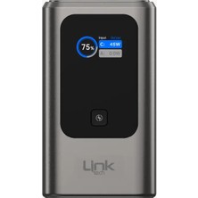 LinkTech PD37 Premium Mini Dijital Ekranlı 10000 Mah 45W Hızlı Şarj Powerbank