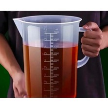 abnturk 5 Litre Ölçekli Ölçü Kabı Plastik Şeffaf Kırılmayan Özel Sağlıklı Hammadde Üretim Için Ideal