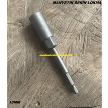 Byt 13MM Uzun Lokma Uç Manyetik Bits Uç Somun Sıkma Ucu 13 Lokma Uç 12CM Matkap Ucu
