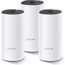 Tp-Link Deco M4 Mesh Wlan Seti (3'lü Paket), AC1200 Çift Bantlı Router ve Repeater, Her Ünite Için 2x Gigabit Bağlantı Noktası, 3-5 Yatak Odalı Evler Için Tavsiye Edilir, Kapsamlı Çocuk Koruması
