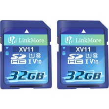 Linkmore Sdhc Hafıza Kartı 32 GB (2 Paket) – Uhs-I – V10, U1 – 96/25 Mb/s – Full Hd ve Kamera Için