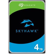 Seagate Skyhawk 4 Tb, Dahili Sabit Disk Hdd, 64 Kameraya Kadar Video Kaydı, 3,5 Inç, 256 MB Önbellek, Sata 6 Gb/s, Gümüş, Dahil. Veri Kurtarma Hizmeti (ST4000VXZ16)