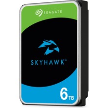 Seagate Skyhawk 6 Tb Dahili Sabit Sürücü Hdd, 64'e Kadar Kamerayla Video Kaydı Için, 3,5 Inç, 256 MB Önbellek, Sata 6 Gb/s, Gümüş, Dahil. 3 Yıllık Kurtarma Hizmeti, Model Numarası: ST6000VX001