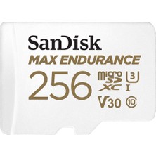 Sandisk Max Endurance Microsdxc Hafıza Kartı, Adaptörlü 256 GB (Araç Kameraları ve Ev Gözetim Sistemleri Için, 100 Mb/s Aktarım, V30, Sınıf 10, U3)