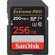 Sandisk Extreme Pro Sdxc Uhs-I Hafıza Kartı 256 GB (V30, Aktarım Hızı 200 Mb/s, U3, 4K UHD Videolar, Sandisk Quickflow Teknolojisi, Sıcaklığa Dayanıklı)