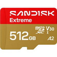 Sandisk Extreme Microsdxc 512 Gb, Uhs-I Kart + Sd Adaptörü (245 Mb/s'ye Kadar Okuma ve 170 Mb/s'ye Kadar Yazma, 5k Video, C10, V30, U3, A2) Aksiyon Kameraları, Dronlar, Android Cihazlar