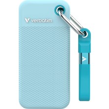 Verbatim Pocket SSD 1tb USB 3.2 Gen2 Harici SSD 1000MB/S Polar Mavi