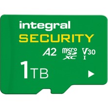 İntegral Integral Entegre 1 Tb Yüksek Dayanıklılığa Sahip Microsd Kart, Uhs-I V30 U3 A2, Cctv, Araç Kameraları, Ev Güvenliği, Bebek Monitörleri ve Vücut Kameraları Için 4k, 190 Saate Kadar Üzerine Yazma ve 194