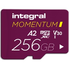 İntegral Integral Momentum I 256 GB Microsdxc Kart - 210 Mb/s'ye Kadar Okuma, 180 Mb/s'ye Kadar Yazma, V30, U3, A2 - Gopro, Djı Drone'lar, Aksiyon ve 360° Kameralar Için 4k/5k UHD - Su Geçirmez, Darbeye Dayanı