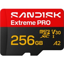 Sandisk Extreme Pro Microsdxc 256 Gb, Uhs-I Kart + Sd Adaptörü (250 Mb/s'ye Kadar Okuma, 170 Mb/s'ye Kadar Yazma, 5k, 3k, 4K Uhd, C10, V30, U3, A2)