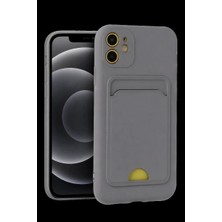 Drop Tedarik Apple Iphone 11 Kılıf Kelvin Kartvizitli Silikon - Gri