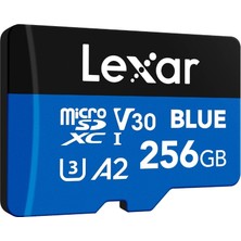 Lexar Blue Microsd Kart 256 Gb, 160 Mb/s'ye Kadar Okuma, Microsdxc Uhs-I