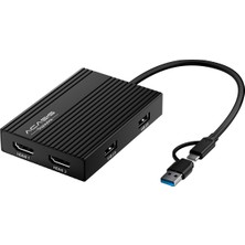 Acasis Acasıs DS0602 Displaylink Docking Station, Usb-C/a'dan Çift HDMI 4K@60Hz'e