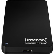 Intenso 6021480 Memory Play Taşınabilir Sabit Sürücü 2tb, Taşınabilir Harici Tv Sabit Sürücüsü - 2,5 Inç, 5400 Rpm, 8mb Önbellek, USB 3 Dahil. Tv Askısı, Siyah