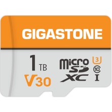 Gigastone Gıgastone 1 Tb Microsdxc Hafıza Kartı + Sd Adaptörü, 140/100 Mb/s'ye Kadar, Aksiyon Kamerası Gopro Drone ve Tablet Için, 4K UHD Video Kaydı, V30 U3 Sınıf 10 Uhs-I Microsd Kart.