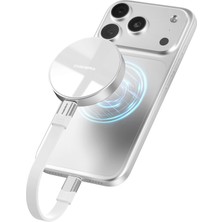 Dıgıera 2 Tb Manyetik Taşınabilir Ssd, Usb-C 3.2 Gen 2x2 ile Harici Sabit Sürücü, 2000 Mb/s'ye Kadar Hız, iPhone 15/16 Serisi, Pc/dizüstü Bilgisayar ve Diğer Usb-C Cihazlarla Uyumlu, Beyaz