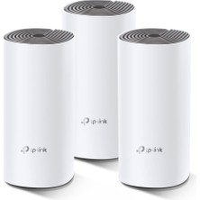Tp-Link Deco E4 Mesh Wlan Seti (3'lü Paket), AC1200 Çift Bantlı Router ve Repeater (370M²'YE Kadar Aralık, Birden Fazla Cihazın Bulunduğu Büyük Evler Için Ideal, 6x 100MBIT/S Bağlantı Noktaları) Beyaz