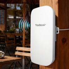 Todaaır Dış Mekan Wifi Genişletici 1200MBPS Çift Bant, Wifi 6/7 Wpa3-Enterprise, IP65 Hava Koşullarına Dayanıklı, Ap ve Repeater Modu, Ortak Routerle Uyumlu, Bahçe Bahçesi Fabrikası Için 320 M2 Kapsam