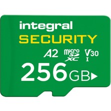 İntegral Integral Entegre 256 GB Yüksek Dayanıklılığa Sahip Microsd Kart, Uhs-I V30 U3 A2, Cctv, Araç Kameraları, Ev Güvenliği, Bebek Monitörleri ve Vücut Kameraları Için 4k, 47 Saate Kadar Üzerine Yazma ve 48