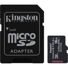 Kingston Endüstriyel Microsd - 16 GB Microsdhc Endüstriyel C10 A1 Pslc Kart + Sd Adaptörü - Sdcıt2/16 GB