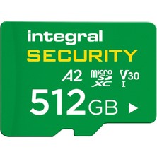 İntegral Integral Entegre 512 GB Yüksek Dayanıklılığa Sahip Microsd Kart, Uhs-I V30 U3 A2, Cctv, Araç Kameraları, Ev Güvenliği, Bebek Monitörleri ve Vücut Kameraları Için 4k, 95 Saate Kadar Üzerine Yazma ve 97