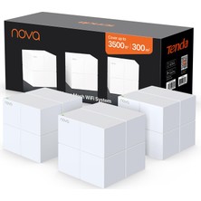 Tenda Nova Mw6 Mesh Wlan Sistemi - AC1200 Çift Bantlı Mesh Seti - 3-4 Yatak Odalı Evler Için Önerilir - 6xgigabit Bağlantı Noktası - Router ve Repeaternın Yerine Geçer - App Kontrolü - 3'lü Wpa2 Paket