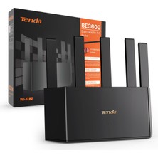 Tenda Wifi 7 Router, BE3600 Çift Bantlı Gigabit Dikey Router, 3,6 Gbps'ye Kadar, 5 Yüksek Güçlü Fem, 3 Gigabit Ethernet Bağlantı Noktası, Mlo, Vpn, Ebeveyn Kontrolü, Ap Modu, Kolay Kurulum (RE3L)