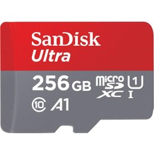 Sandisk Ultra Microsdxc Uhs-I Hafıza Kartı 256 Gb+Adaptör (Android Akıllı Telefonlar ve Tabletler ile Mıl Kameralar Için, A1, C10, U1, 120 Mb/s Aktarım)