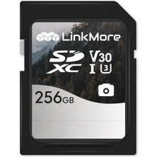 Linkmore Sdxc 256 GB Hafıza Kartı Uhs-I U3 V30 Sınıf 10 95 Mb/s'ye Kadar Okuma Kamera, Video Kamera ve Bilgisayar Için 60 Mb/s'ye Kadar Yazma (Mist SD3C)