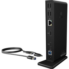 Icy Box Usb-C Docking Station (11'i 1 Arada), 2 Monitör Için (2x Hdmı), 6x USB 3.0 Hub, Displaylink, Gigabit Ethernet, Ses, Windows Için IB-DK2251AC, M1/m2 MacBook Air / Pro