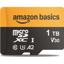 Amazon Basics 1 Tb Microsdxc Kart, Adaptörlü, 200 Mb/s'ye Kadar Okuma Hızı, 1'li Paket