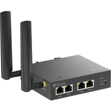 D-Link DWM-314-T 4g Çoklu Bağlantı Modem Router - Endüstriyel Router Lte Cat.4, 150 Mbps Indirme, 4 Hızlı Ethernet Portu, Vpn Güvenliği, Tak & Çalıştır, Uzaktan Yönetim, Dın Ray/duvara Montaj