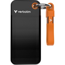 Verbatim Pocket SSD 128 GB USB 3.2 Gen2 1000 Mb/s Harici SSD Siyah Turuncu