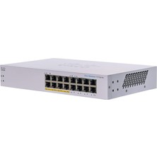Cisco Business CBS110-16PP-D Yönetilmeyen Anahtar | 16﻿ Ge Bağlantı Noktaları | Kısmi Yetki Belgesi | Sınırlı Ömür Boyu Koruma (CBS110-16PP-D)