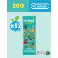 Mixmey Ananas Meyve Barı 12 Adet | Sağlıklı Atıştırmalıklar – Vegan, Glutensiz, Koruyucusuz 20gr X 12 Adet
