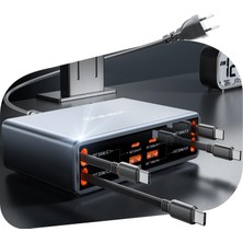 Hatalkin Hatalkın 8'i 1 Arada Geri Çekilebilir Şarj Cihazı USB C Şarj Cihazı, 105W Şarj Istasyonu Çoklu Cihazlar