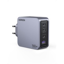 Ugreen Nexode Pro USB C Şarj Cihazı 160 W, Gan Mini Şarj Cihazı, 4 Bağlantı Noktalı Güç Kaynağı