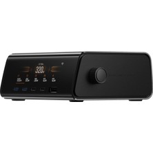 Ef Ecoflow Rapıd Pro Şarj Cihazı 320 W Maks., 5 Bağlantı Noktası, 6 Cihaz Için Gan Şarj Istasyonu, Ecoflow Rapıd Pro Güç Bankası Için Pogo Pini, iPhone 16/15, Samsung, MacBook ve Daha Fazlasıyla Uyuml