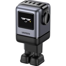 Ugreen Uno 100W USB C Şarj Cihazı 4 Bağlantı Noktalı, LED Ekranlı Robot Şarj Cihazı