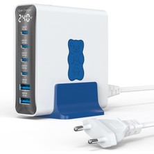 Dchk Harıbo 240W USB C Şarj Cihazı, 6 Portlu Usbc Şarj Istasyonu 140W Usb-C Şarj Cihazı