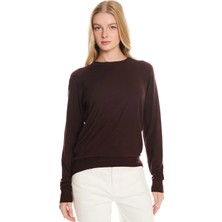 Ted Baker Bordo Kadın Bisiklet Yaka Kazak TBWRKW1009