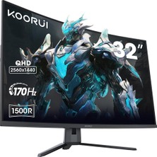 Koorui 32E6QC 31.5" 1 Ms 2k Curved 170 Hz Oyuncu Monitörü Outlet