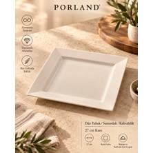 Porland Alumilite Beyaz Düz Tabak Kahvaltılık & Sunumluk