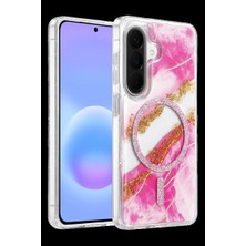 Drop Tedarik Onegif Samsung Galaxy A37 5g Lotus Simli Magsafe Kapak - Pembe