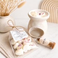 Metanoya Co. Buhurdanlık & Soya Wax Koku Tableti & Kibrit Şişesi (20 Adet Kibrit, 12 Adet Koku Tableti)