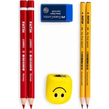 Fatih Ilk Kalemim & My First Pencil 2b Kalem + Mikro Kalemtıraş + Faber-Castell Sınav Silgisi Set