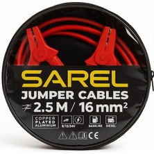 Sarel Çantalı Araç Akü Takviye Kablosu 16mm 2,5m