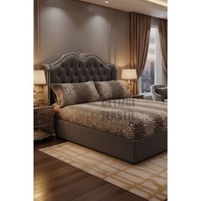TeknoKapsül Lastikli Çarşaf 2 Yastık Kılıfı - Leopar