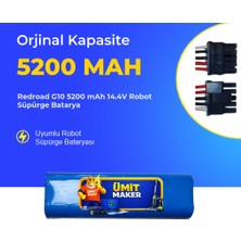 Ümit Maker Redroad G10 5200 Mah 14.4V Robot Süpürge Batarya